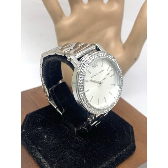 Michael Kors Women's Watch MK7347 Corey Quartz Gemmed Silver Stainless Steel - Picture 14 of 14